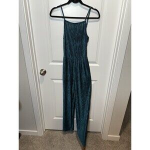 Live To Be Spoiled Green Crinkle Jumper‎ Small Formal Spaghetti Strap S Dance